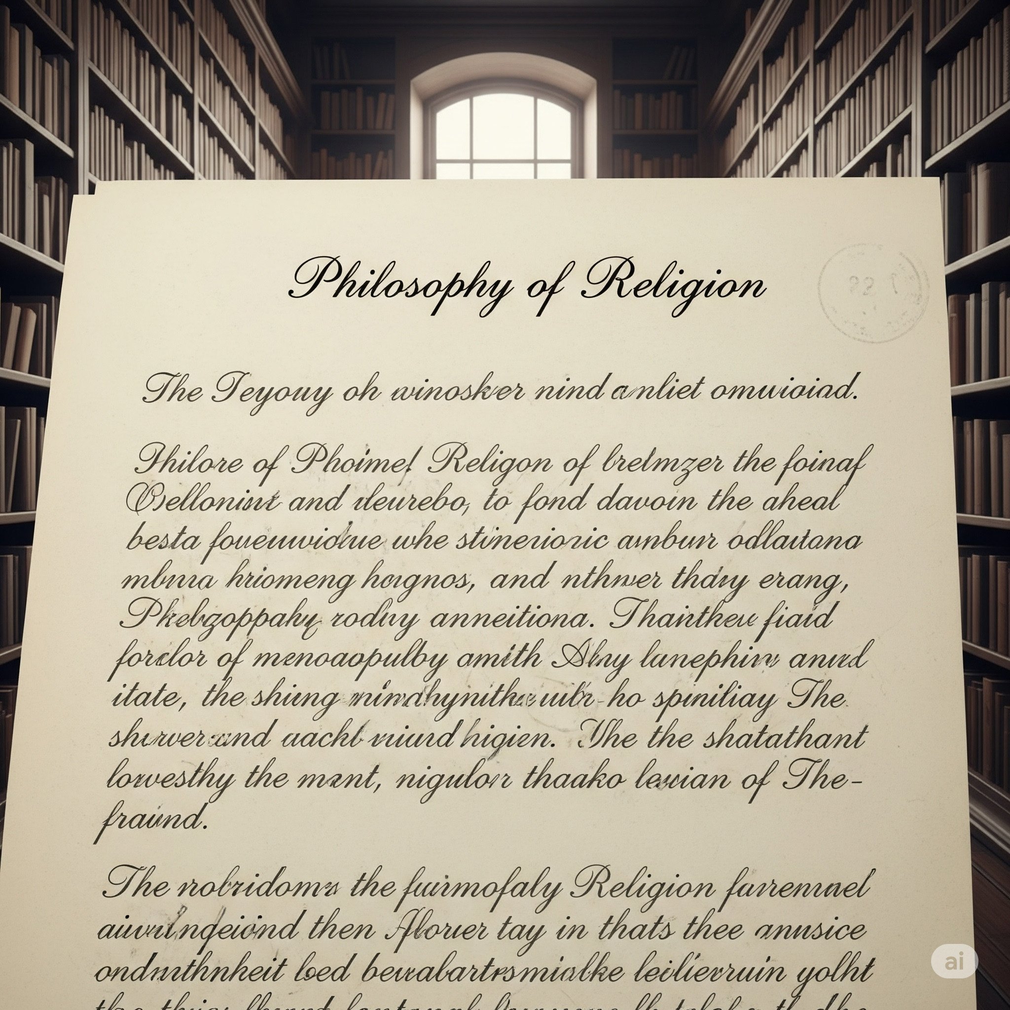Filosofia da Religião